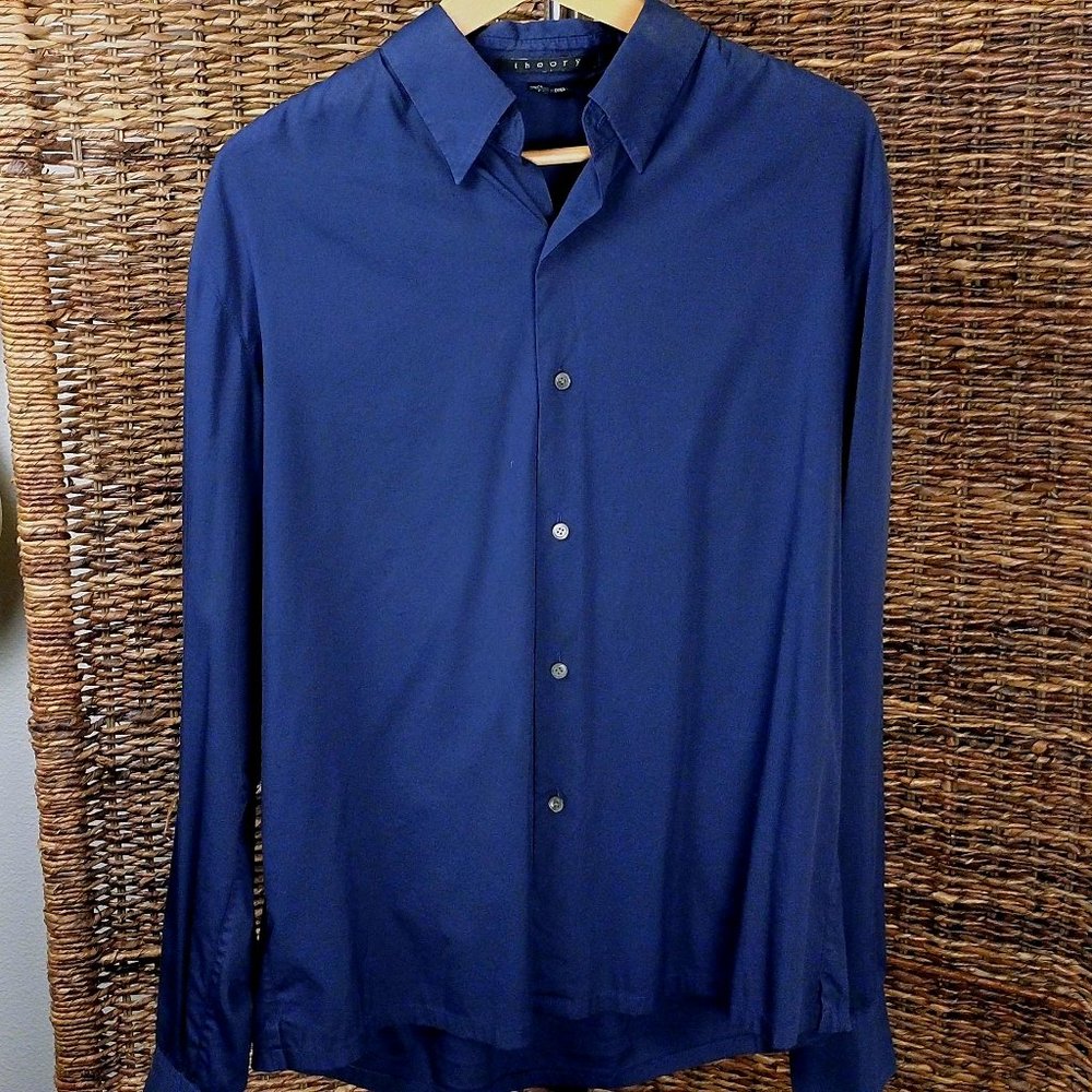 Theory Long Sleeve Button Down Medium